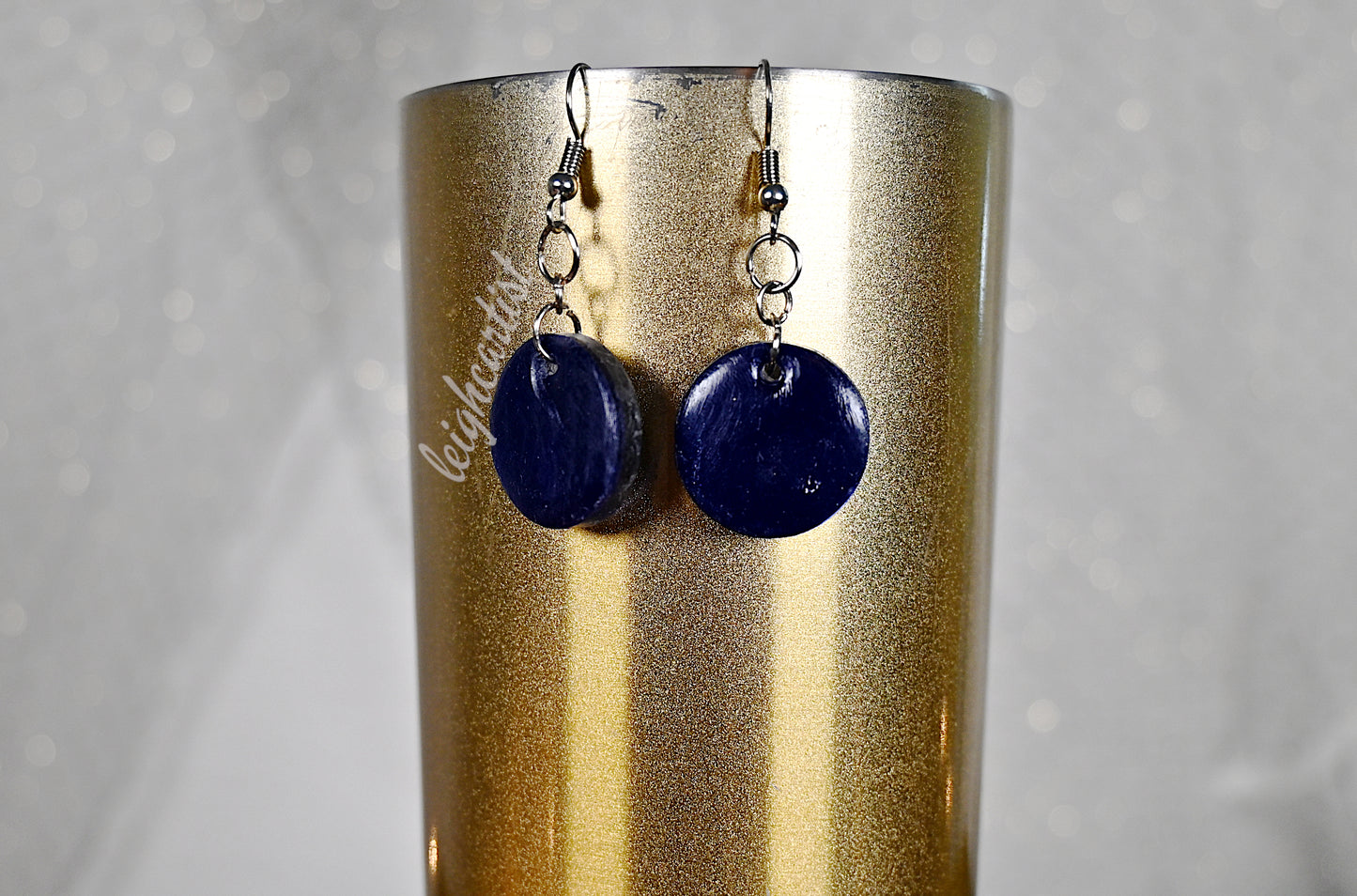 Fireworks Round Resin Dangle Earrings