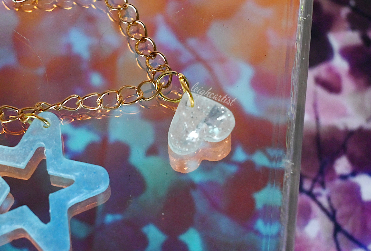 Blue Skies Resin Charm Bracelet