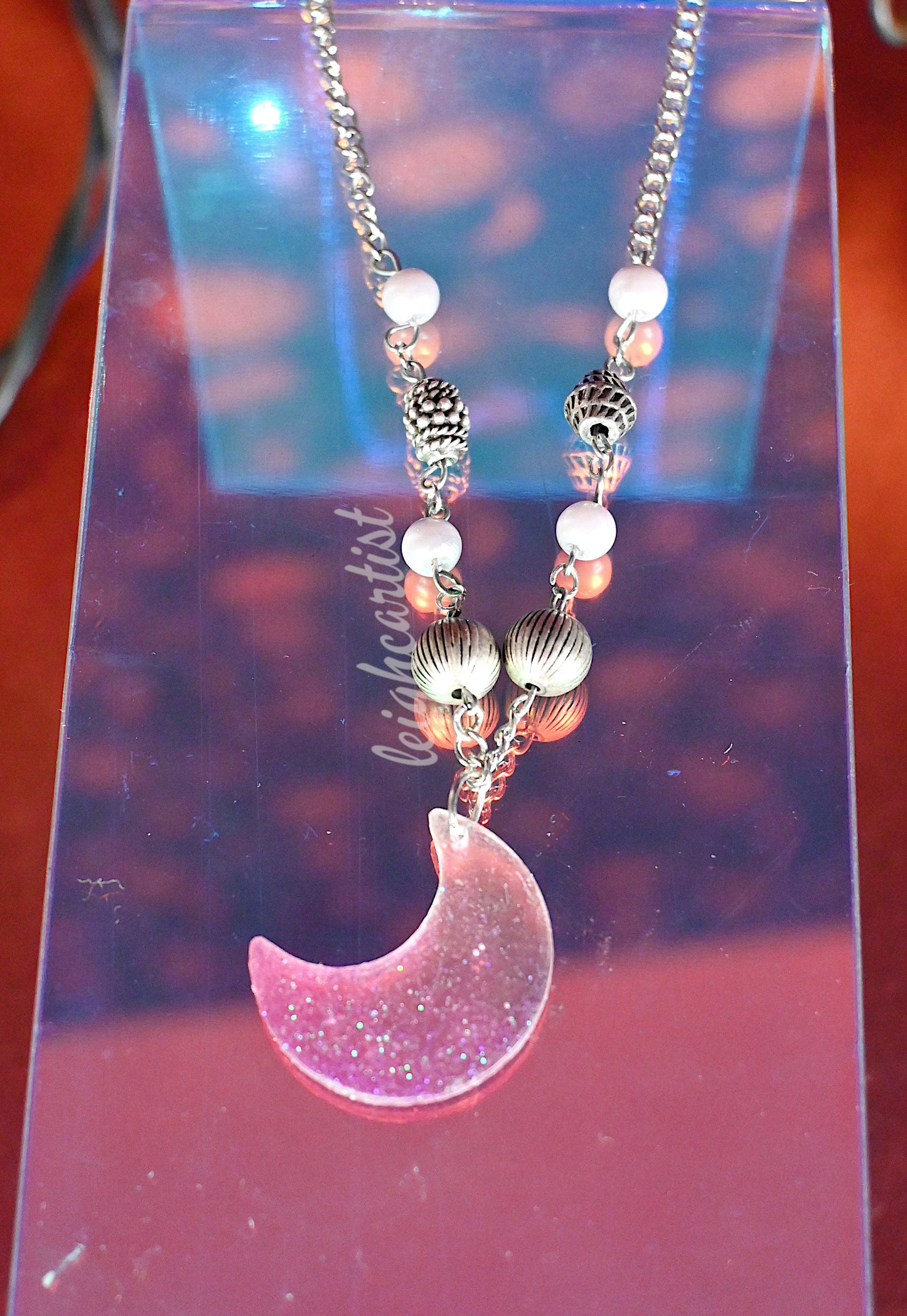 Witchy Moon Resin Necklace