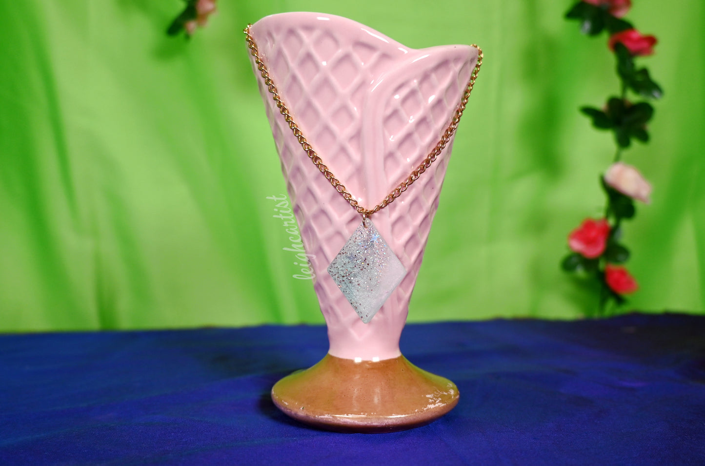 Forest Fairy Glitter Resin Necklace