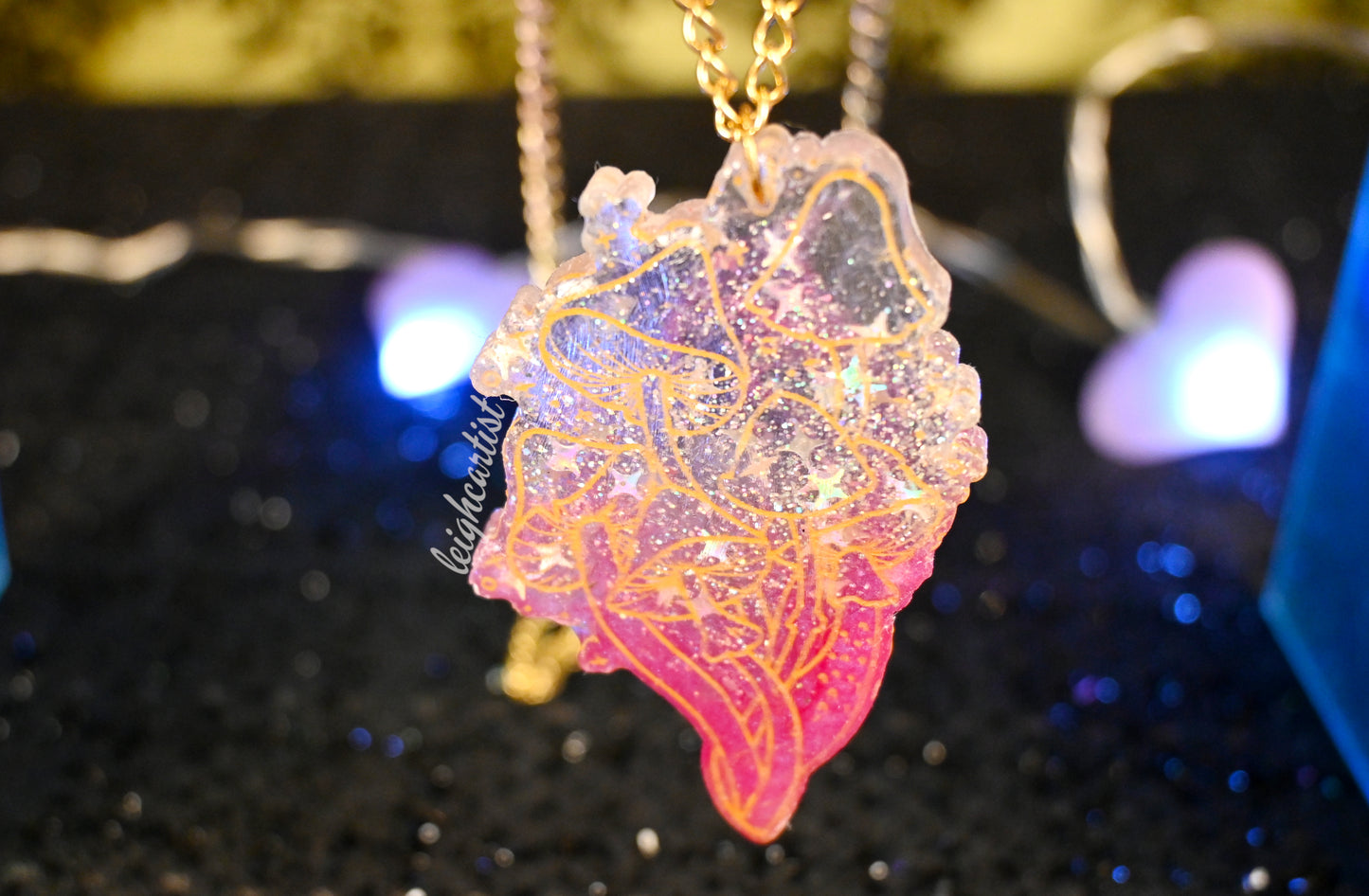 Bouquet of Mushrooms Resin Necklace