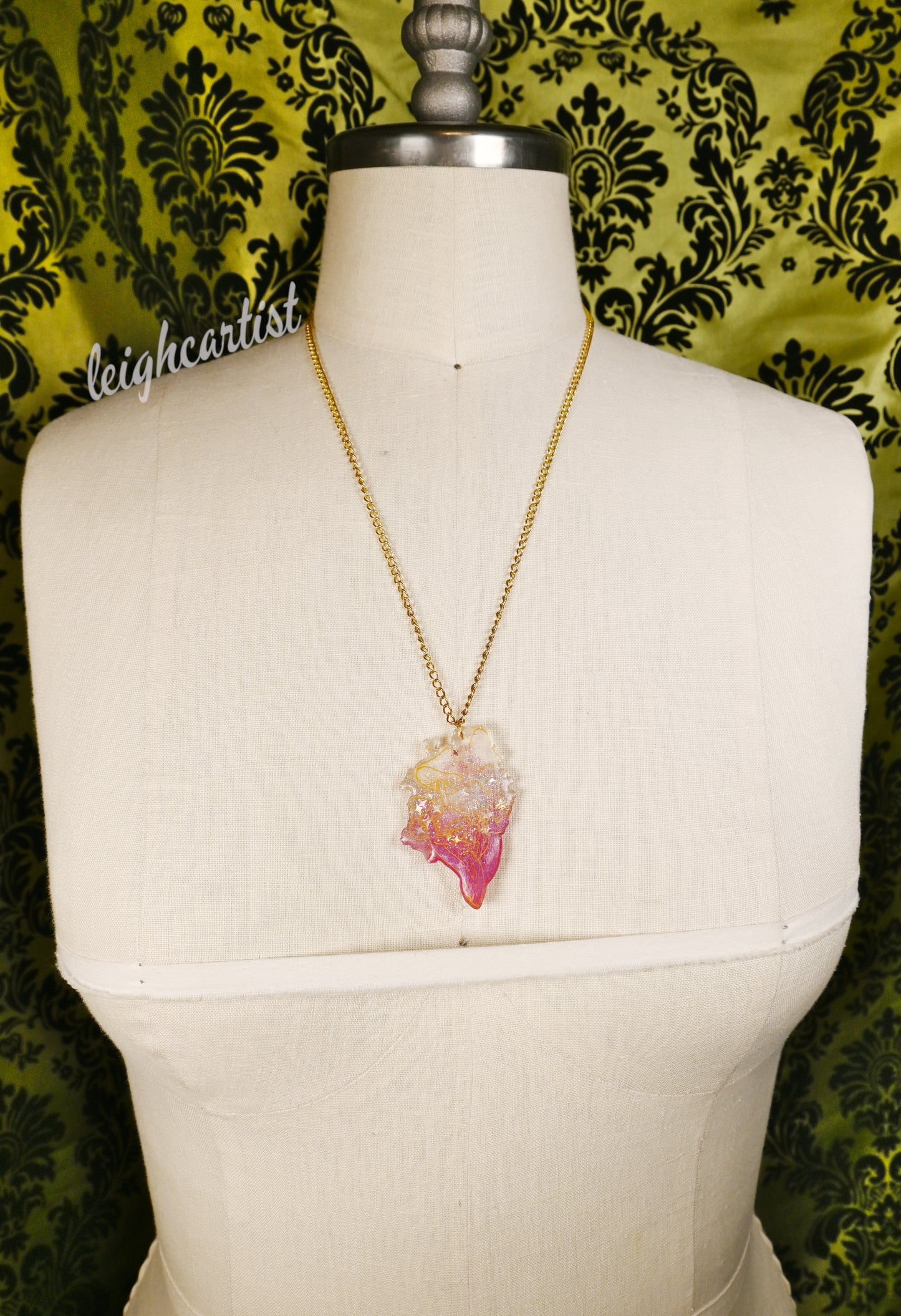 Bouquet of Mushrooms Resin Necklace