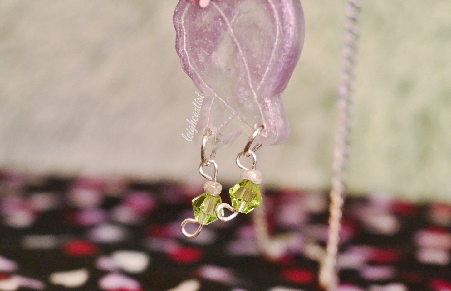 Purple Cutie Mushroom Lady Resin Necklace