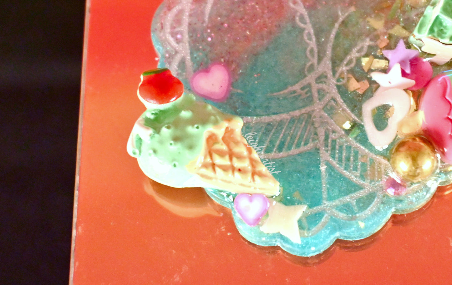 Poolside Blues Resin Necklace