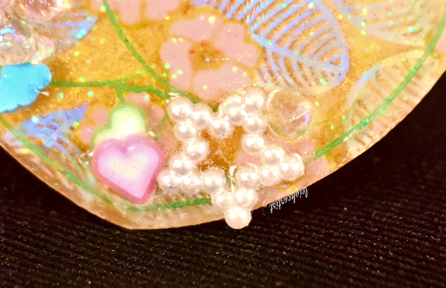 Soft Pastel Peach Resin Necklace