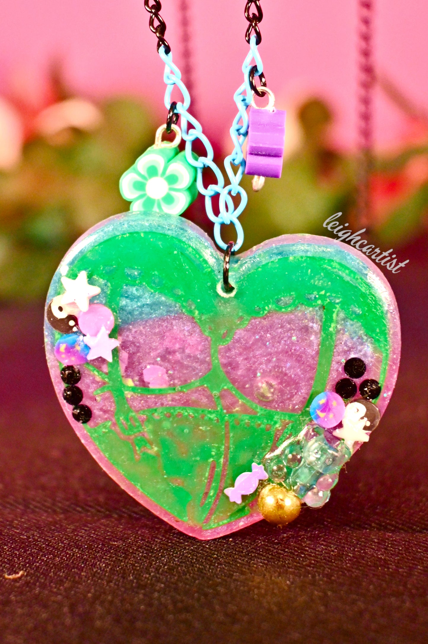 Goth Femme Booty Resin Necklace