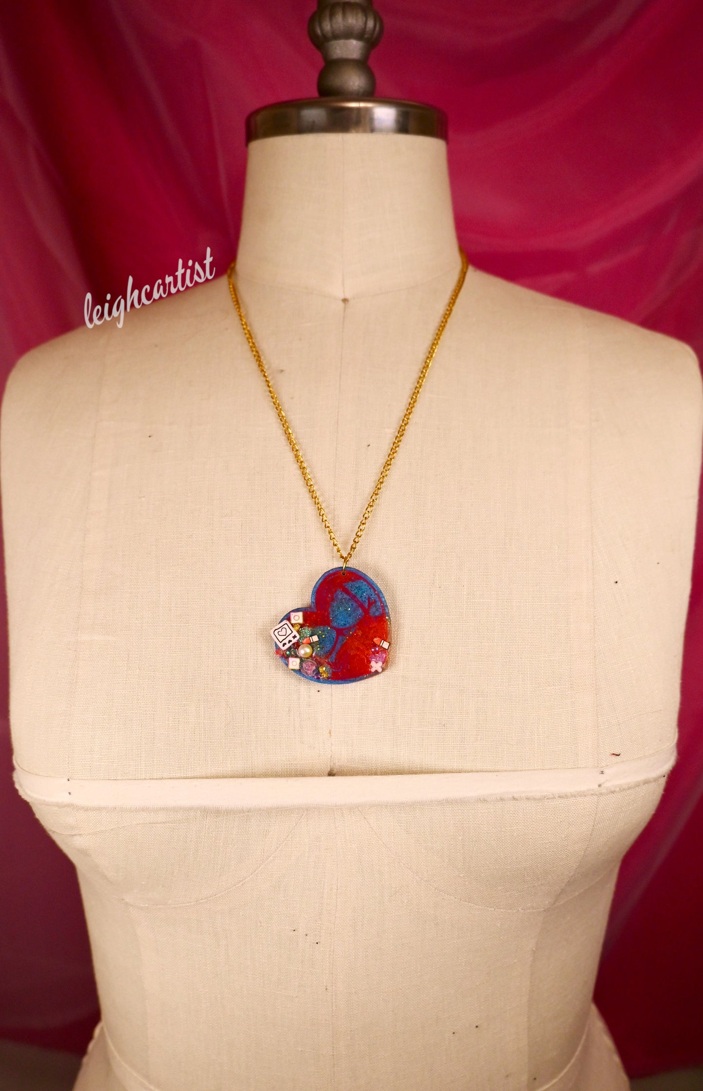 Social Media Sweetie Resin Necklace