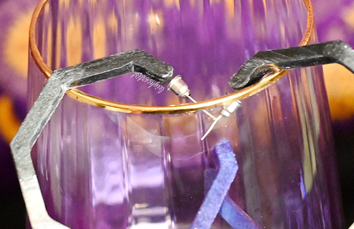 Asexual Geometric Resin Hoop Earrings