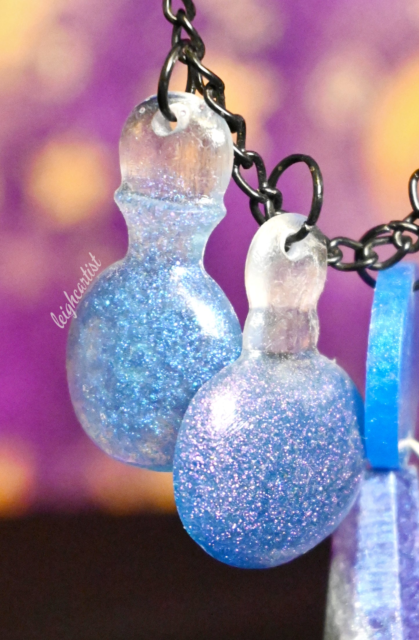 Asexual Flag Crystal Resin Necklace