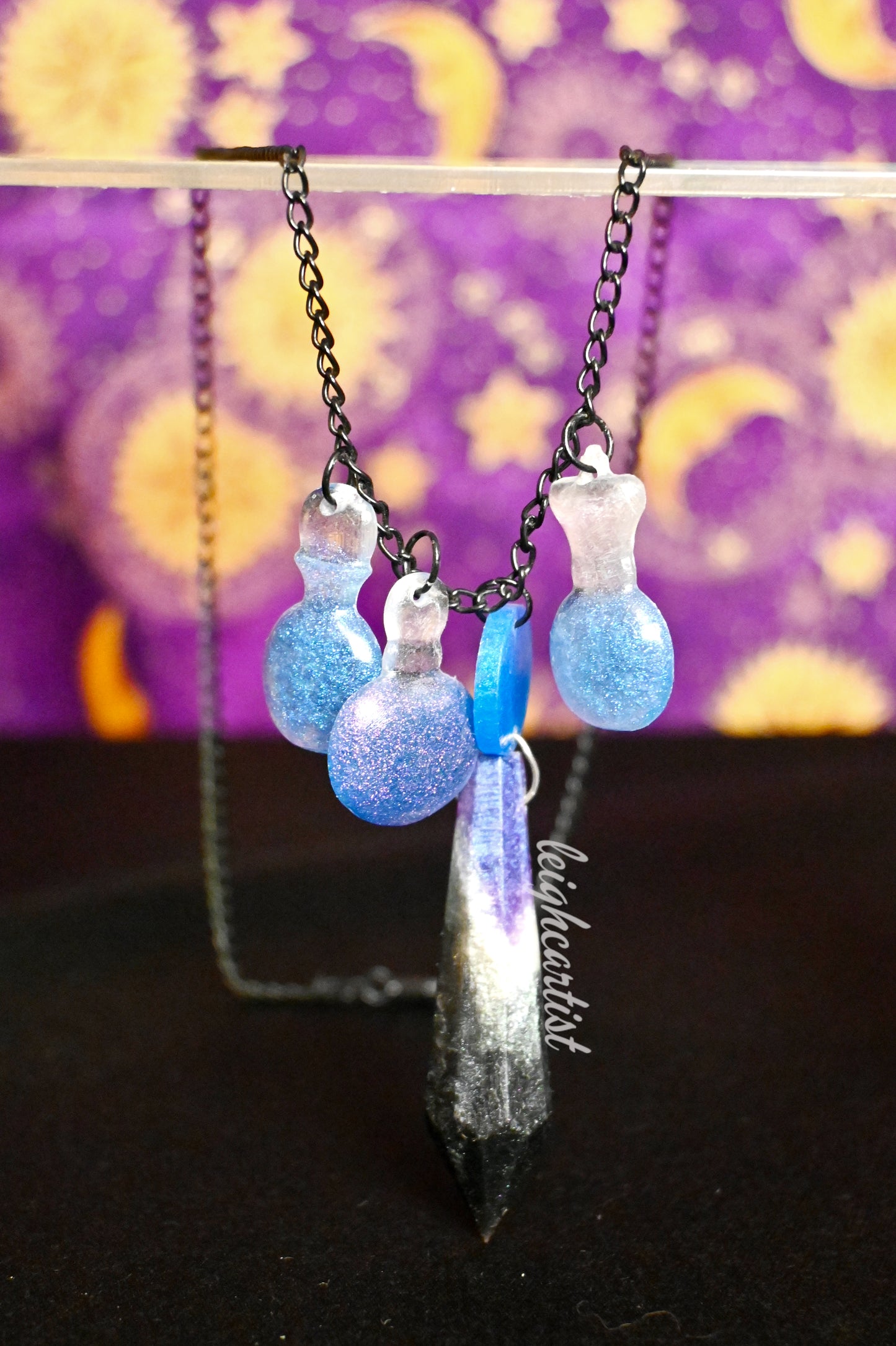 Asexual Flag Crystal Resin Necklace