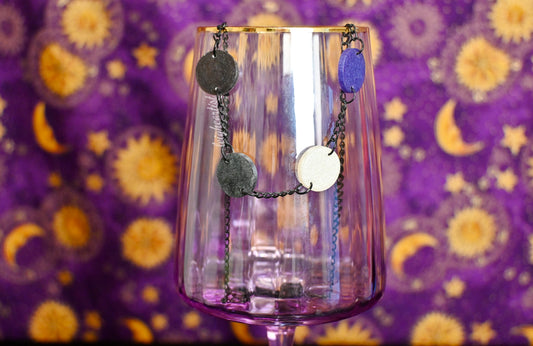 Asexual Flag Circles Resin Necklace