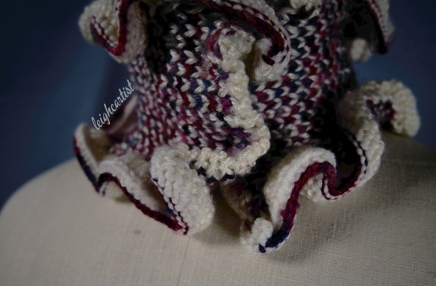 Winter Palette Knit Ruffle Scarf