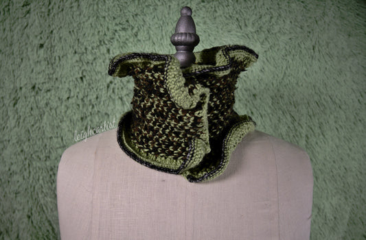 Garden Soil Knit Ruffle Scarf