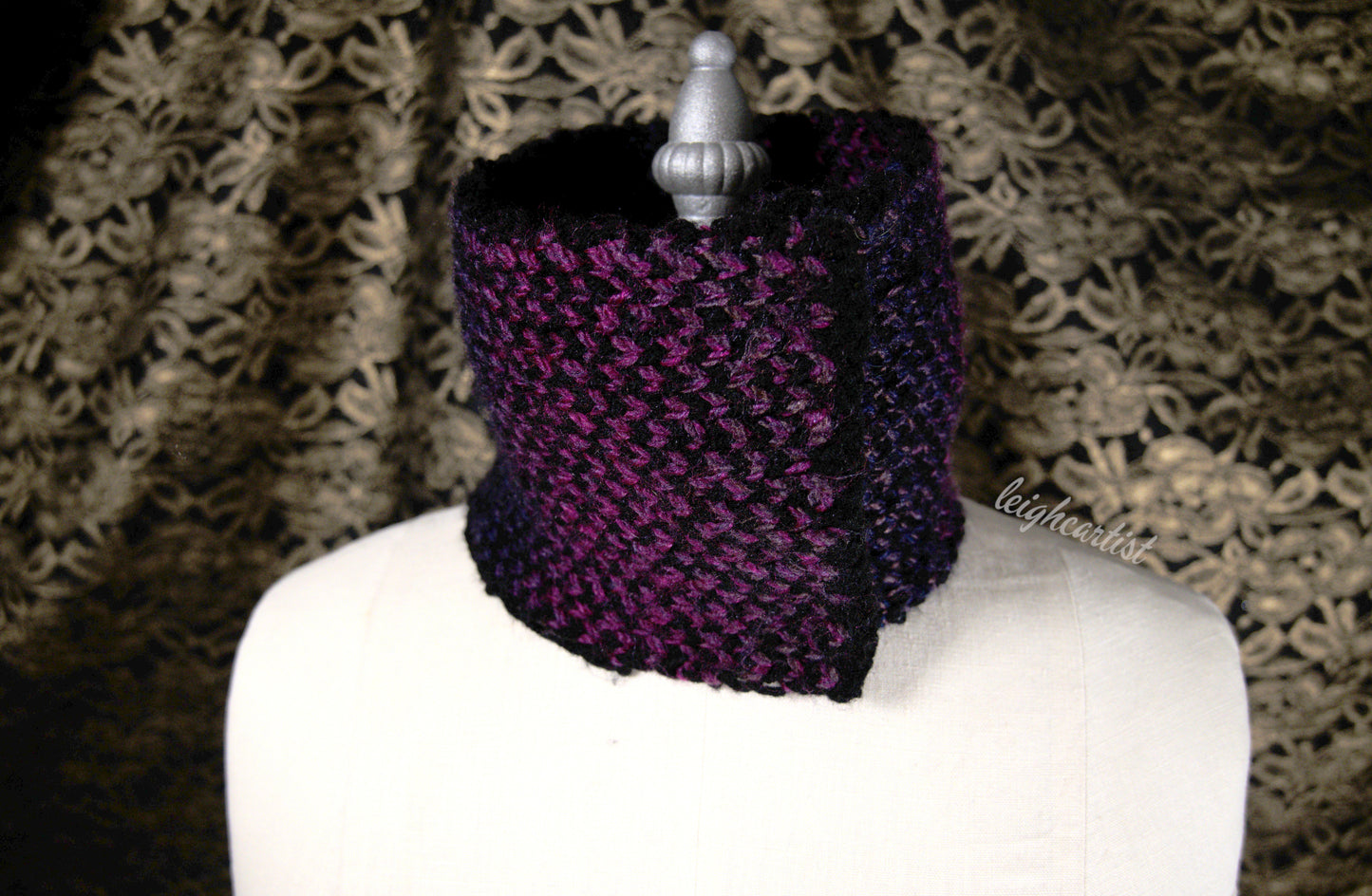 Multi Purple Knit Scarf