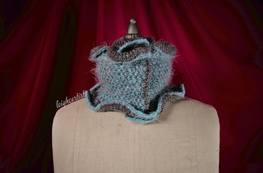 Partly Cloudy Knit Ruffle Scarf