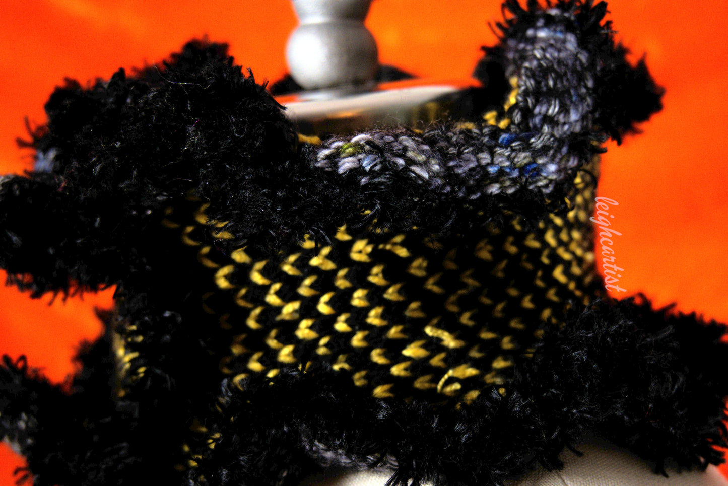 Bumblebee Knit Ruffle Scarf