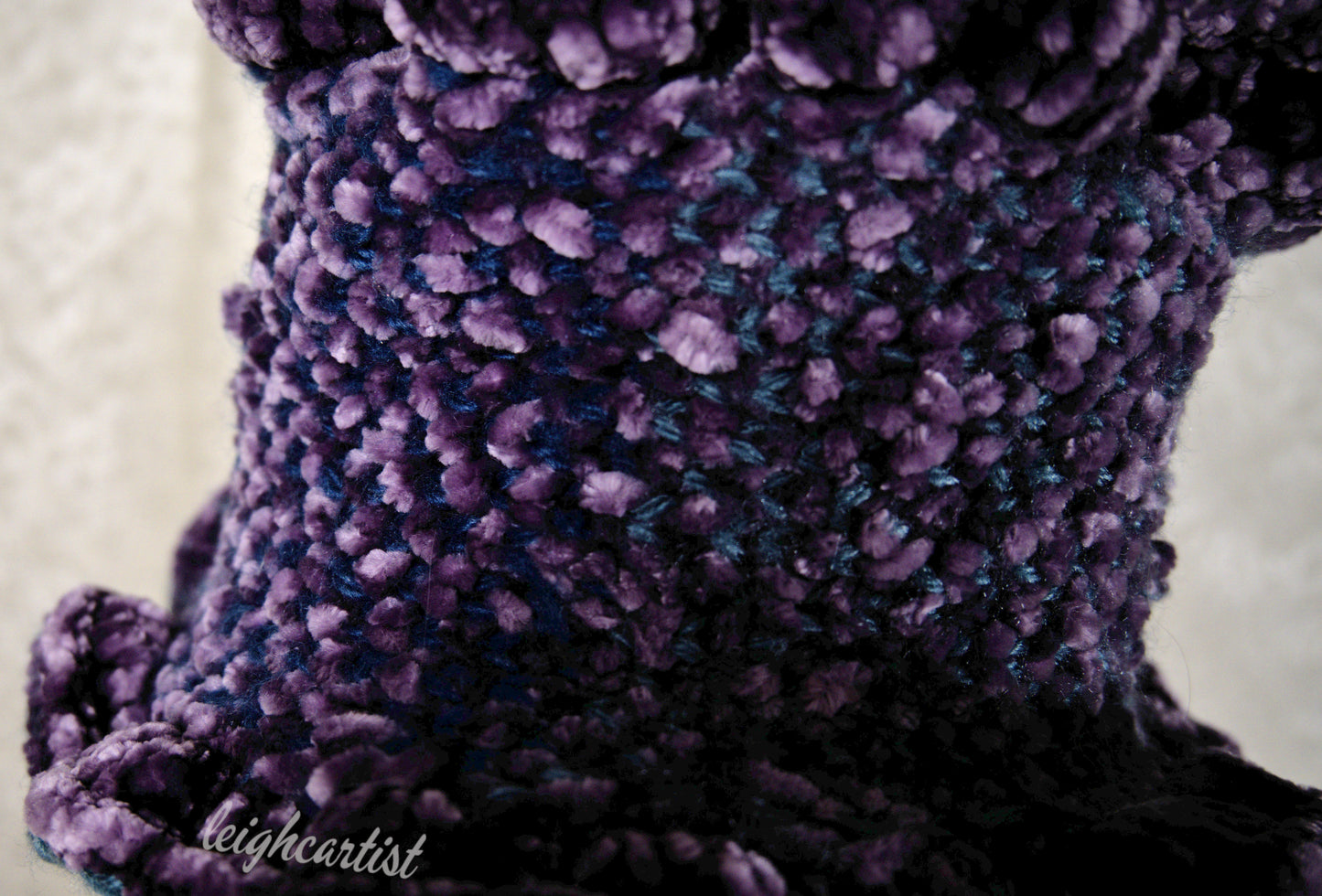 Velvet Blues Knit Ruffle Scarf