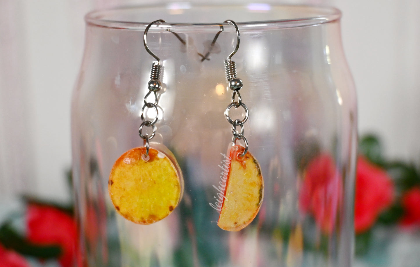 Pineapple Mismatched Resin Dangle Earrings