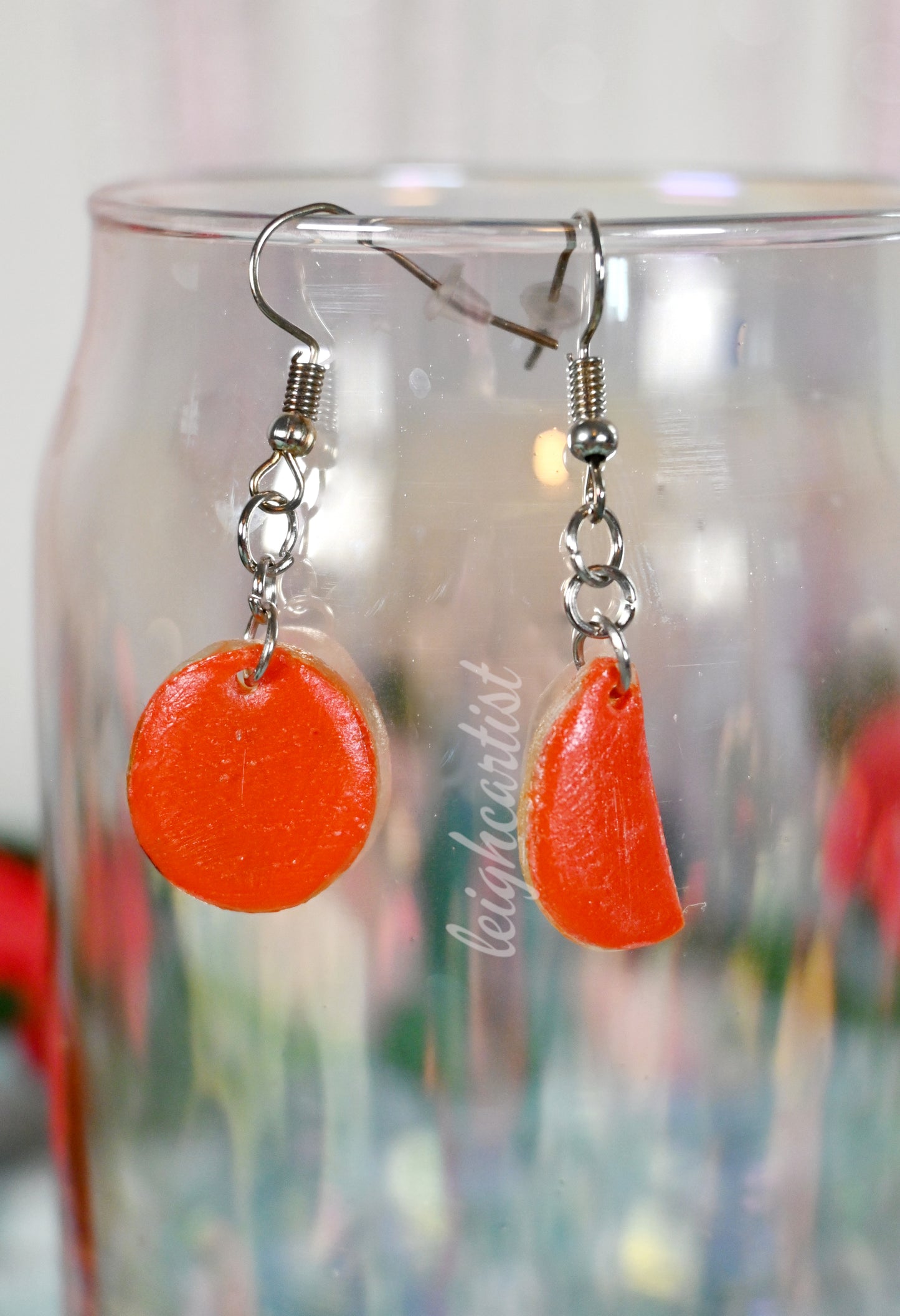 Pineapple Mismatched Resin Dangle Earrings