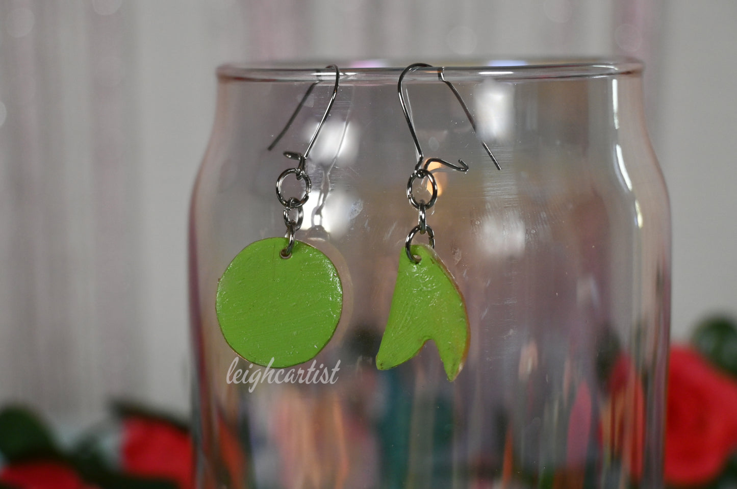 Mango Slices Mismatched Resin Dangle Earrings