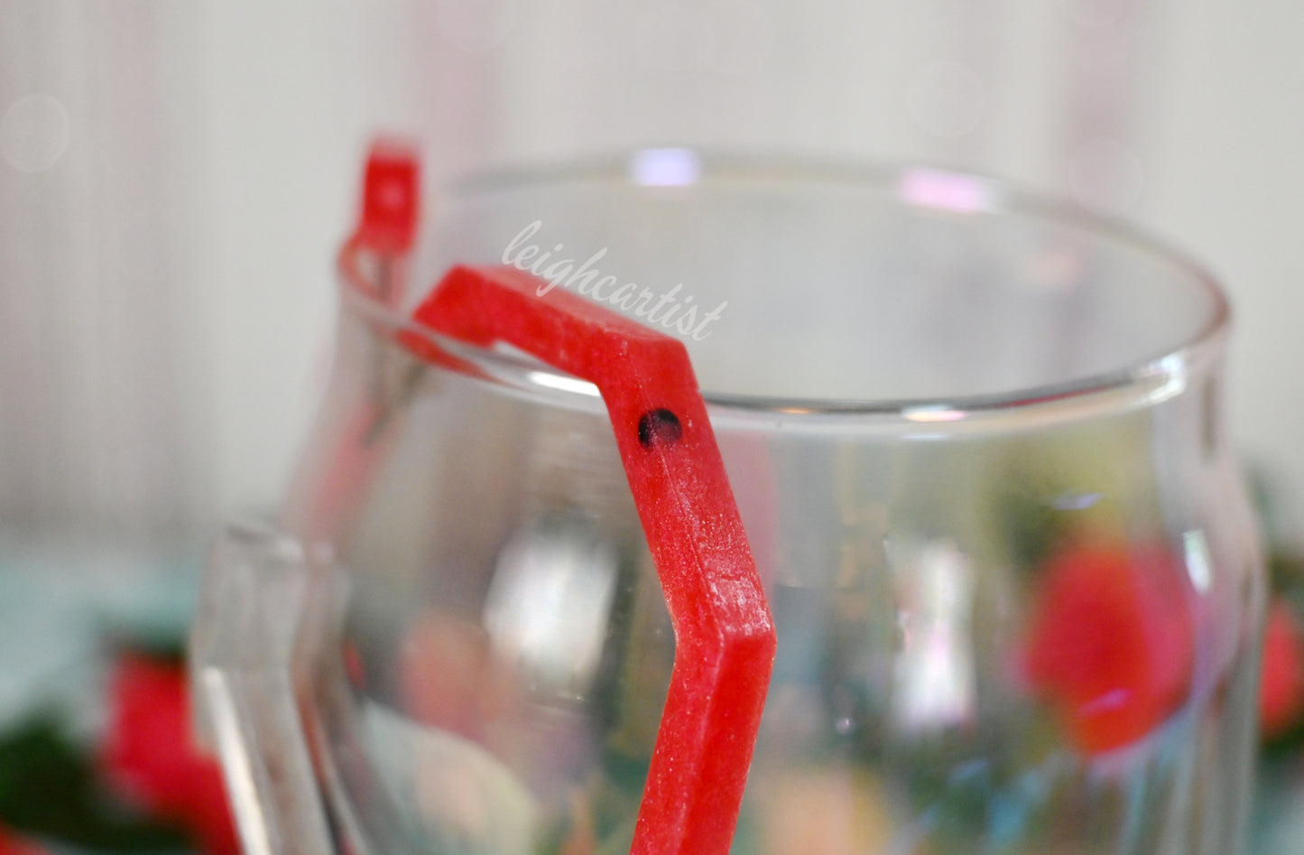 Red Geometric Resin Hoop Earrings