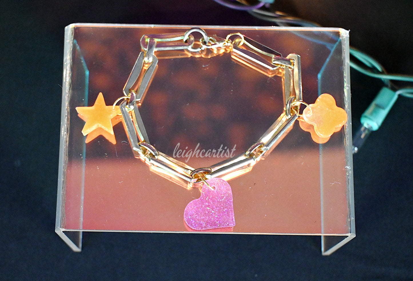 Love Me Resin Charm Bracelet