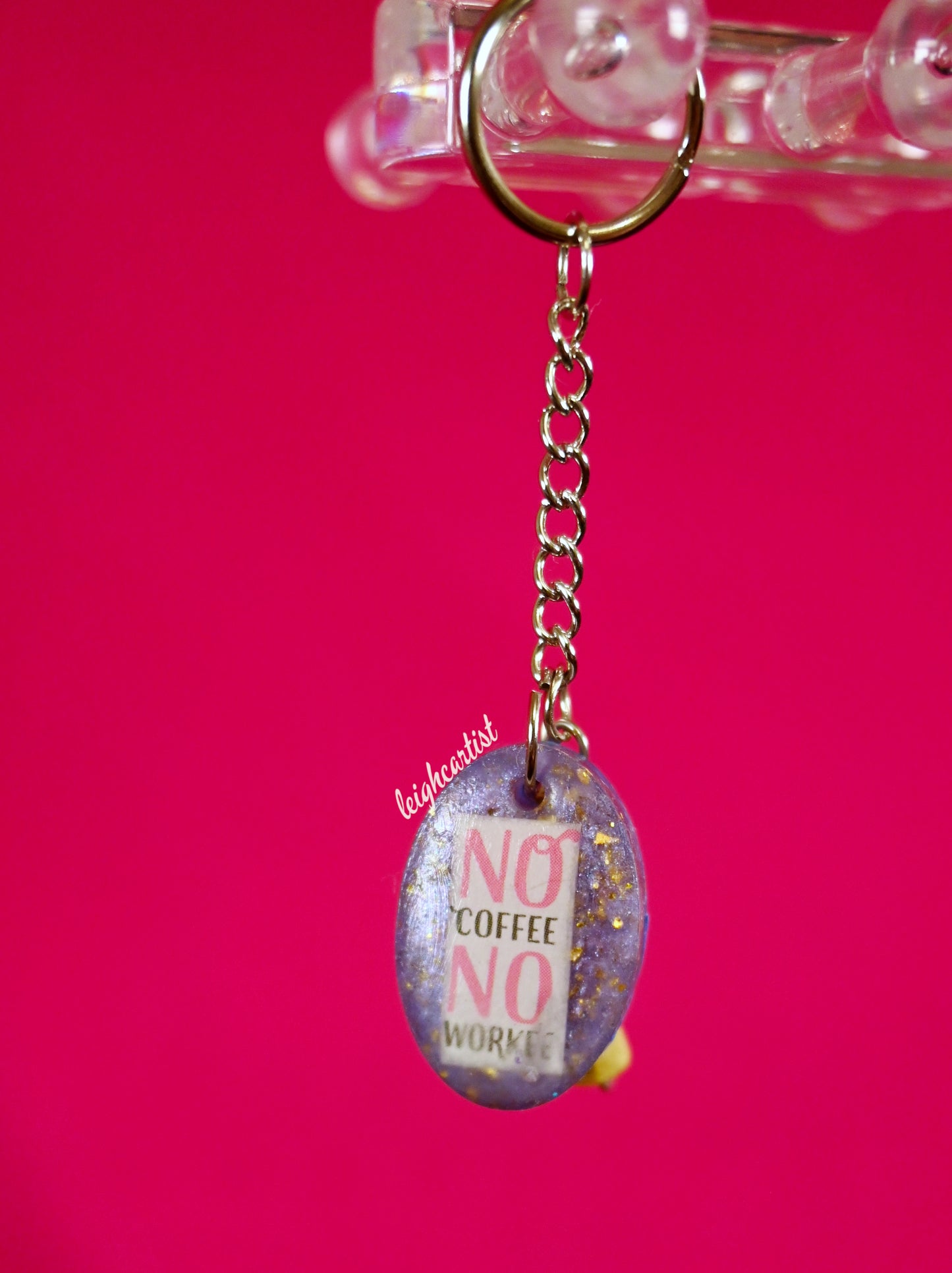 No Coffee No Workee Keychain