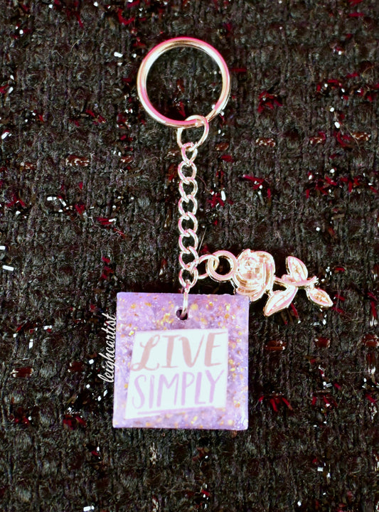 Live Simply Keychain