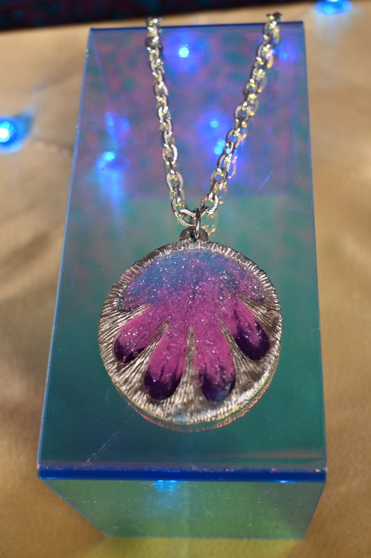 Upcycled Sunset Resin Necklace