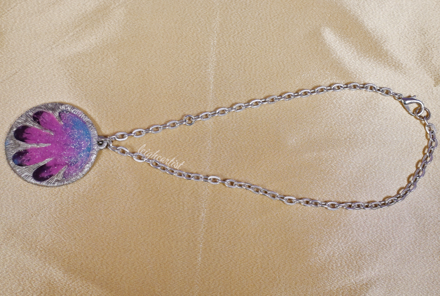 Upcycled Sunset Resin Necklace